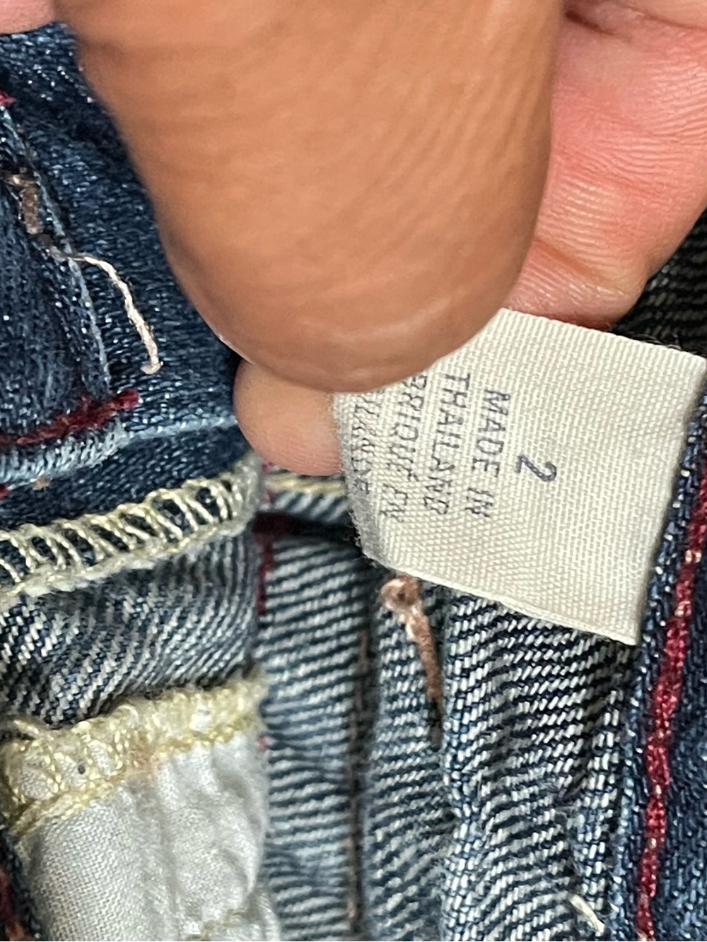 Vintage American Eagle Outfitters Denim Mini Skirt in Dark Blue Wash - Picture 7 of 10